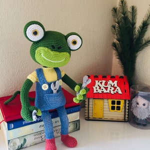 Gecko's Garage geïnspireerde, door fans gemaakte gehaakte poppen, Gecko's Garage cartoon speelgoed, leuke amigurumi voor peuters, gekko gebreide pop, peuter jongen verjaardag