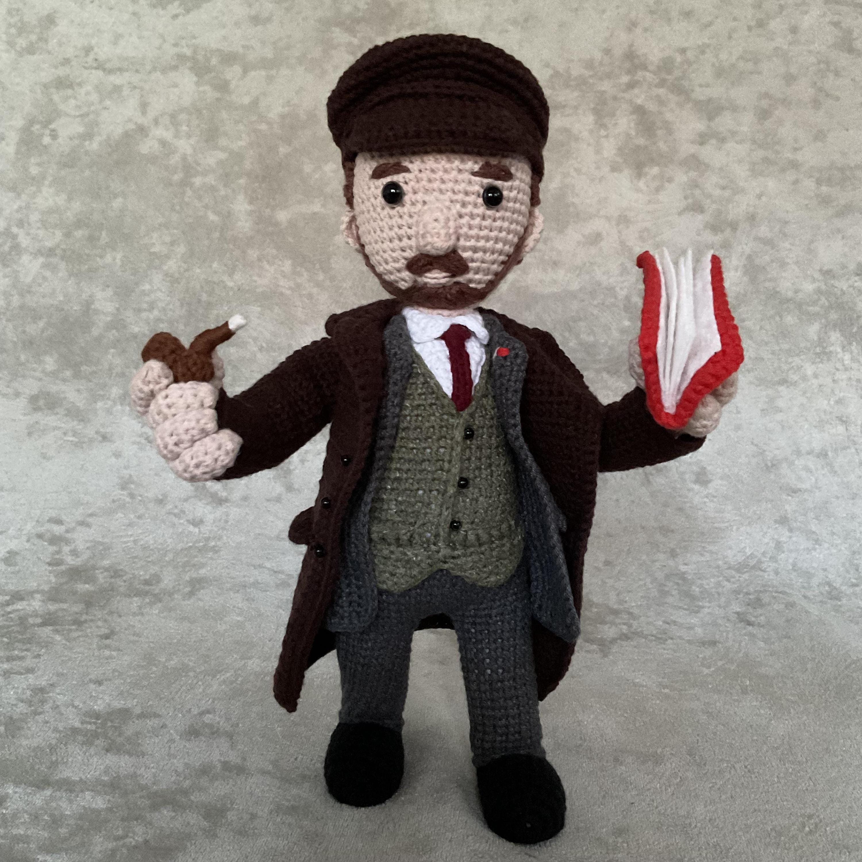 Vladimir Lenin Crochet Art Doll, Amigurumi Historical Figure
