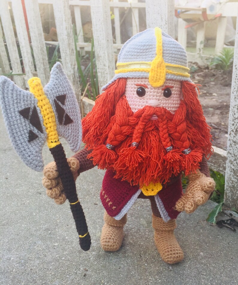 Gimli Home Decor Plush Gimli Crochet Figurine Gimli the Etsy