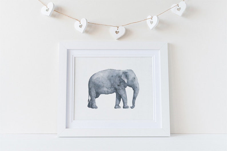 Safari Wall Art Animal Wall Art Personalised Name Initial Etsy UK