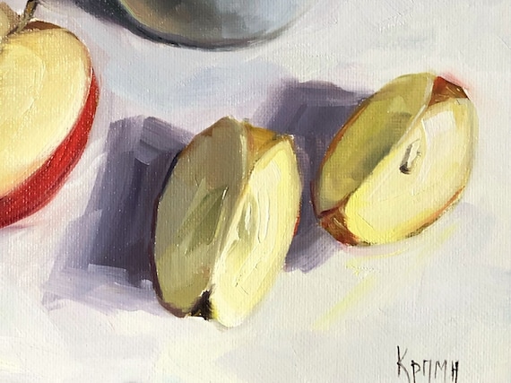 絵画　油絵　golden Apple 絵画 油絵 golden Apple Golden Apple – Leah Mariani Art