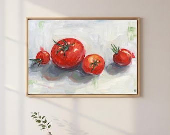 Tomato Art Print: Rustic Kitchen Still Life - Modern Italian Food-Themed Home Decor