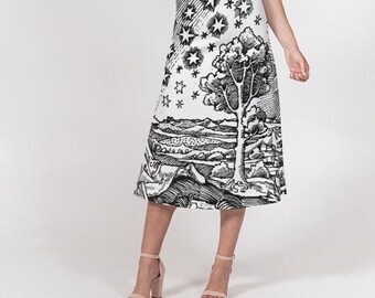 Women's A-Line Midi Skirt Flammarion