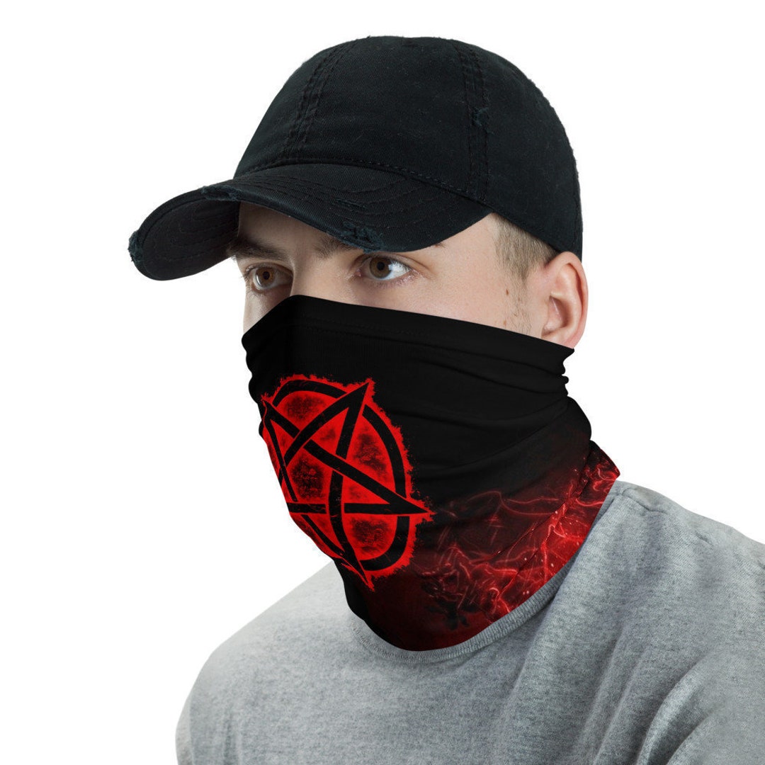 Red Buff Mask Red Fury Occult Face Mask Red Gothic Dust Mask Punk Mask - Etsy