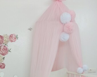Fairy canopy bed, Princess room canopy, Play canopy for nursery, Kids baldachin Play room canopy, Baby girl nursery canopy, Crib girl canopy
