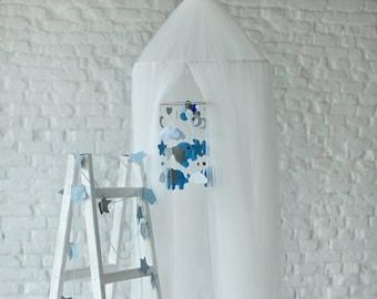 Play room canopy, Kids play canopy, Baby nursery canopy, White bed canopy, Princess bed tent, Tulle nursery canopy, Luxury white canopy