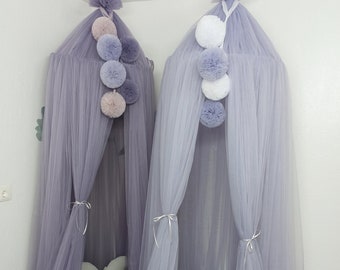 Tulle nursery canopy, Baldachin for bed, Kids play canopy, Playroom canopy, Princess bed tent, Toddler house bed canopy, Nursery bed canopy