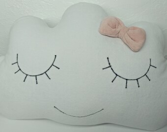 Soft Velour Cloud Pillow, Nursery Decor, Baby Shower Gift