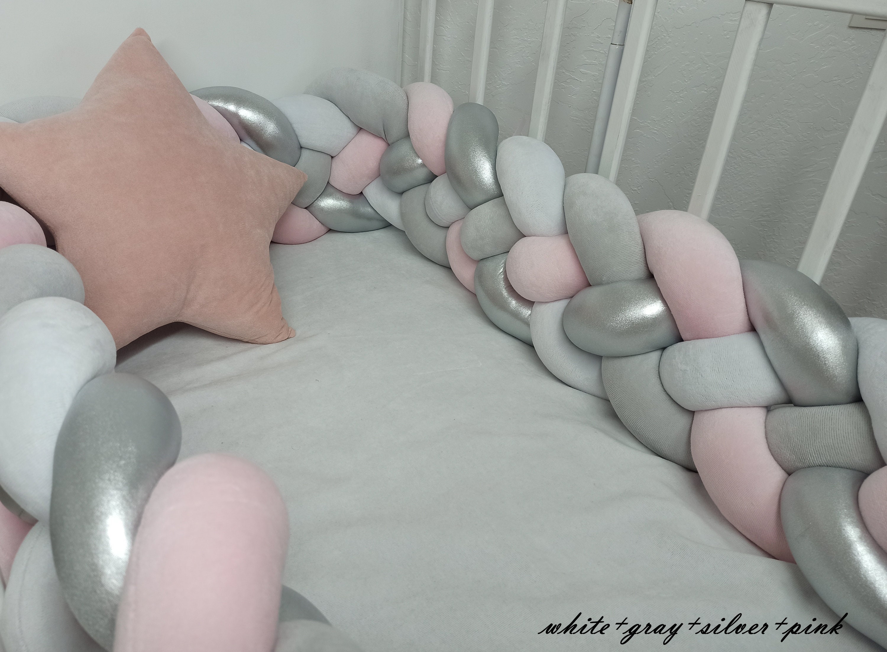 Double Bumper Decorative Pillow Bedding Cradle Bumper Pads Etsy