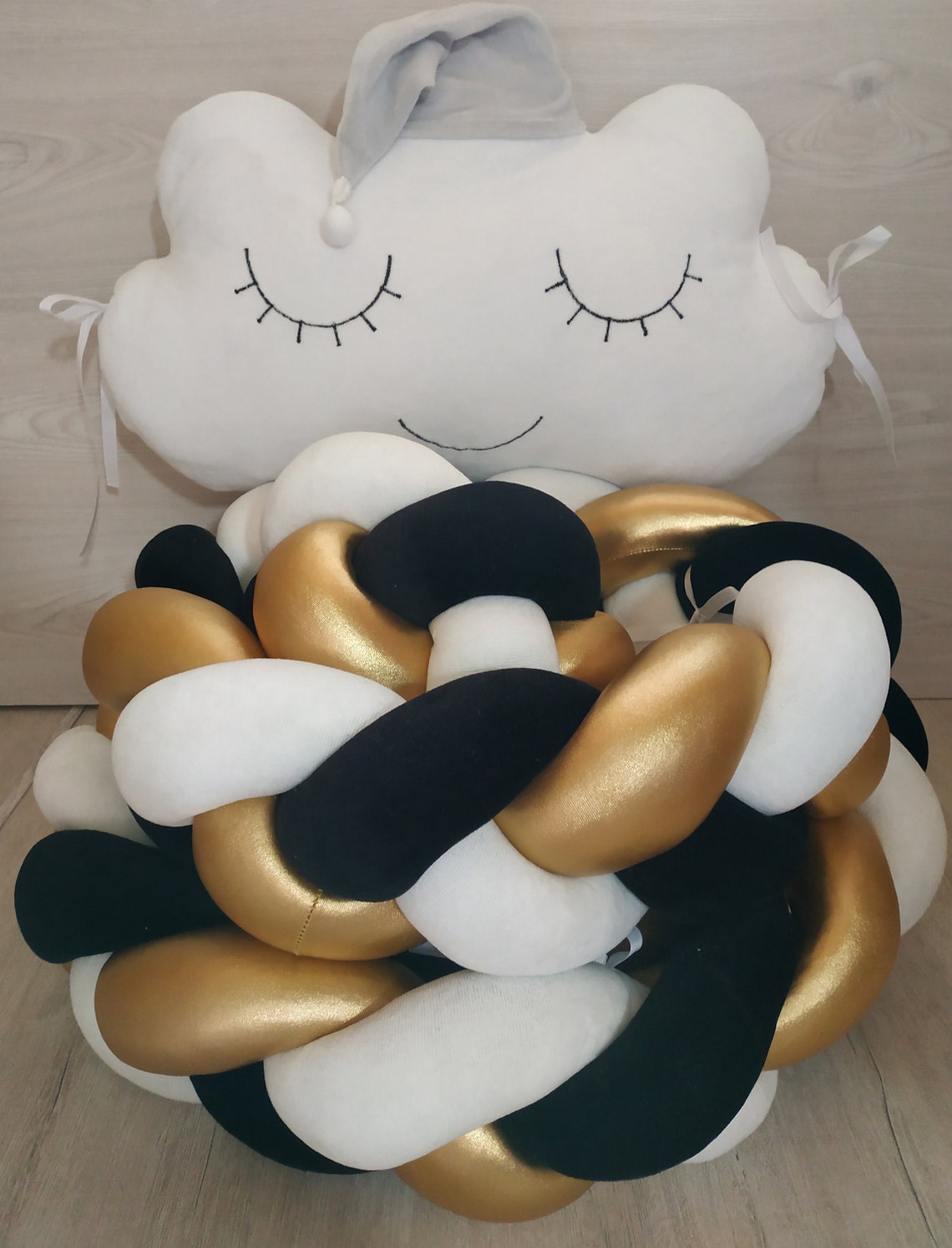 Set of bumper with pillow bumper pads baby decor minibed Etsy