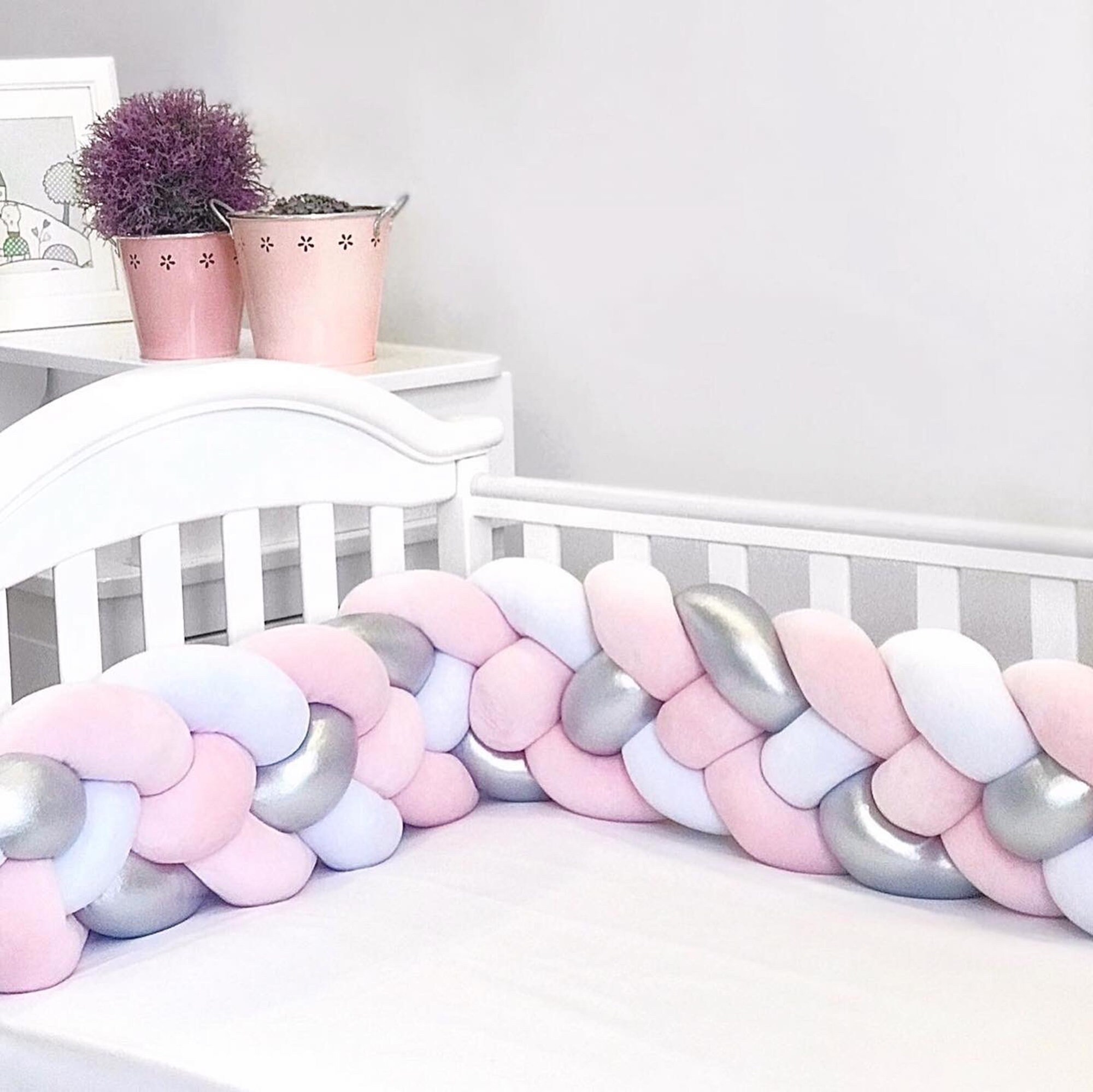 Bedding cradle bumper pads Double Bumper Decorative Pillow Etsy