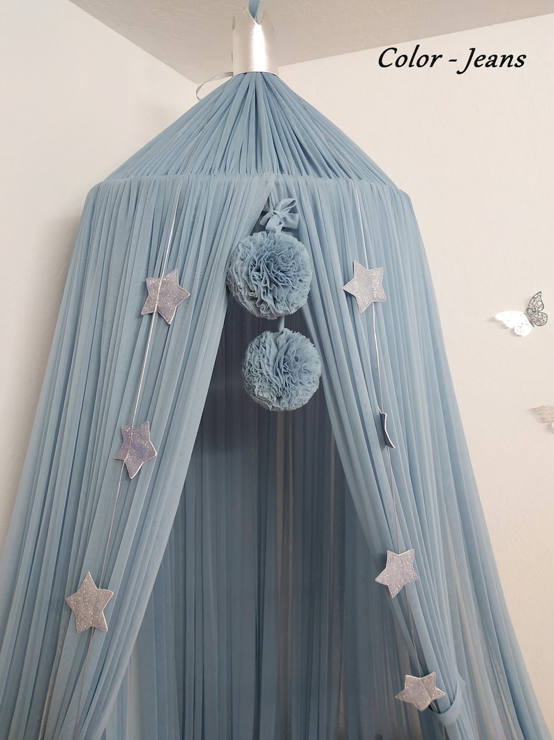 Canopy for nursery, Play room canopy, girls baldachin, nursery canopy, Princess bed decoration, Princess baldachin, boys nursery canopy deco Jeans