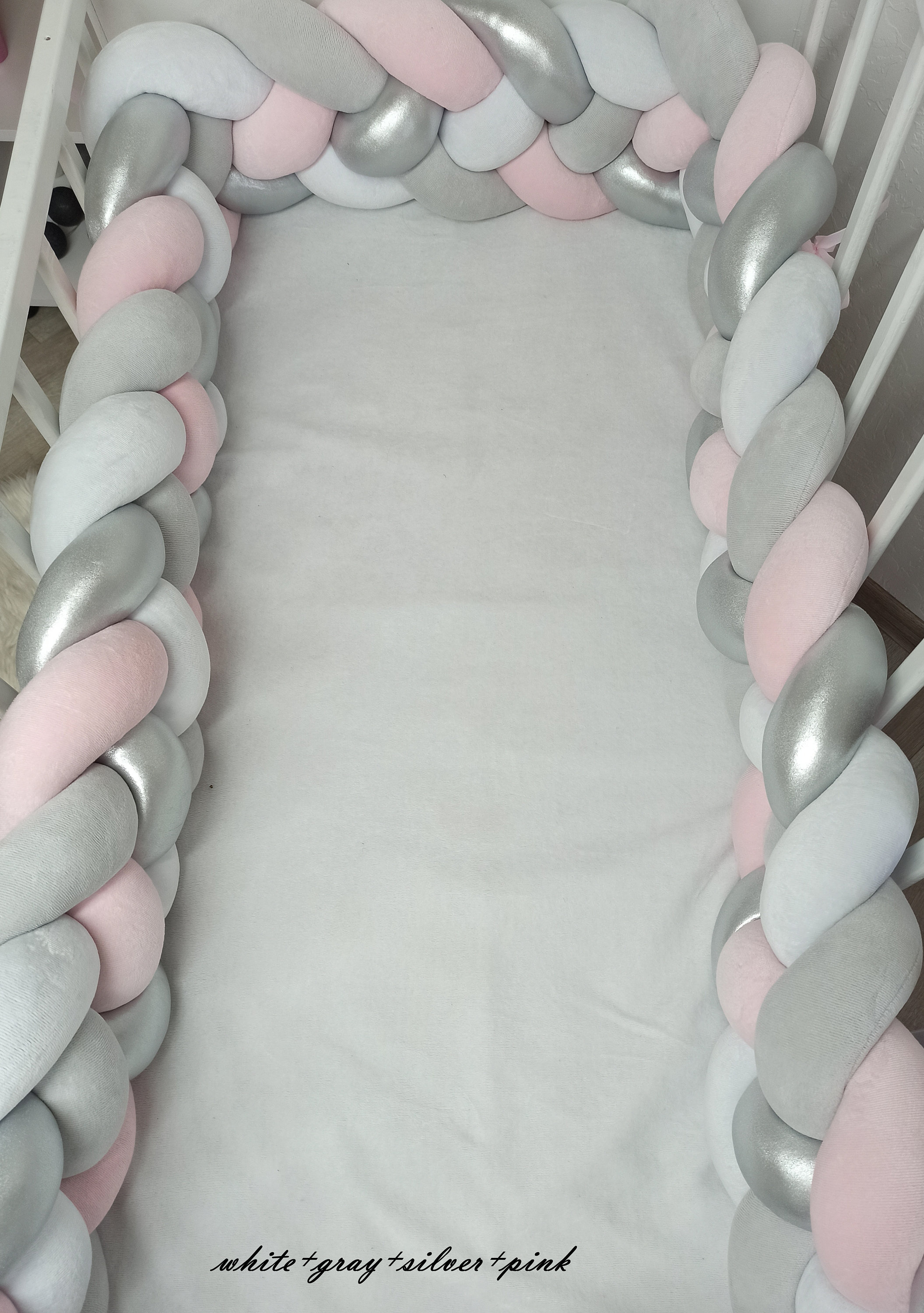 Knotted Cot Bumper Decorative Pillow Bedding cradle bumper Etsy