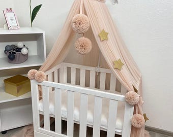 Crib Canopy Cute Cribs Pastel Crib Canopy, Nursery Baby Girl