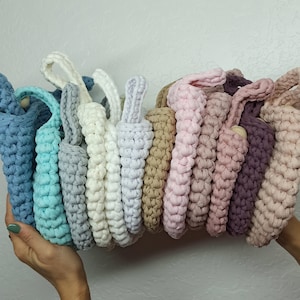 Crib Hanging Basket for Toys, Baby Bed Storage, Hanging Basket for Toddler Bed, Storage Cotton Basket, New Mum Gift, Pockets for Diapers