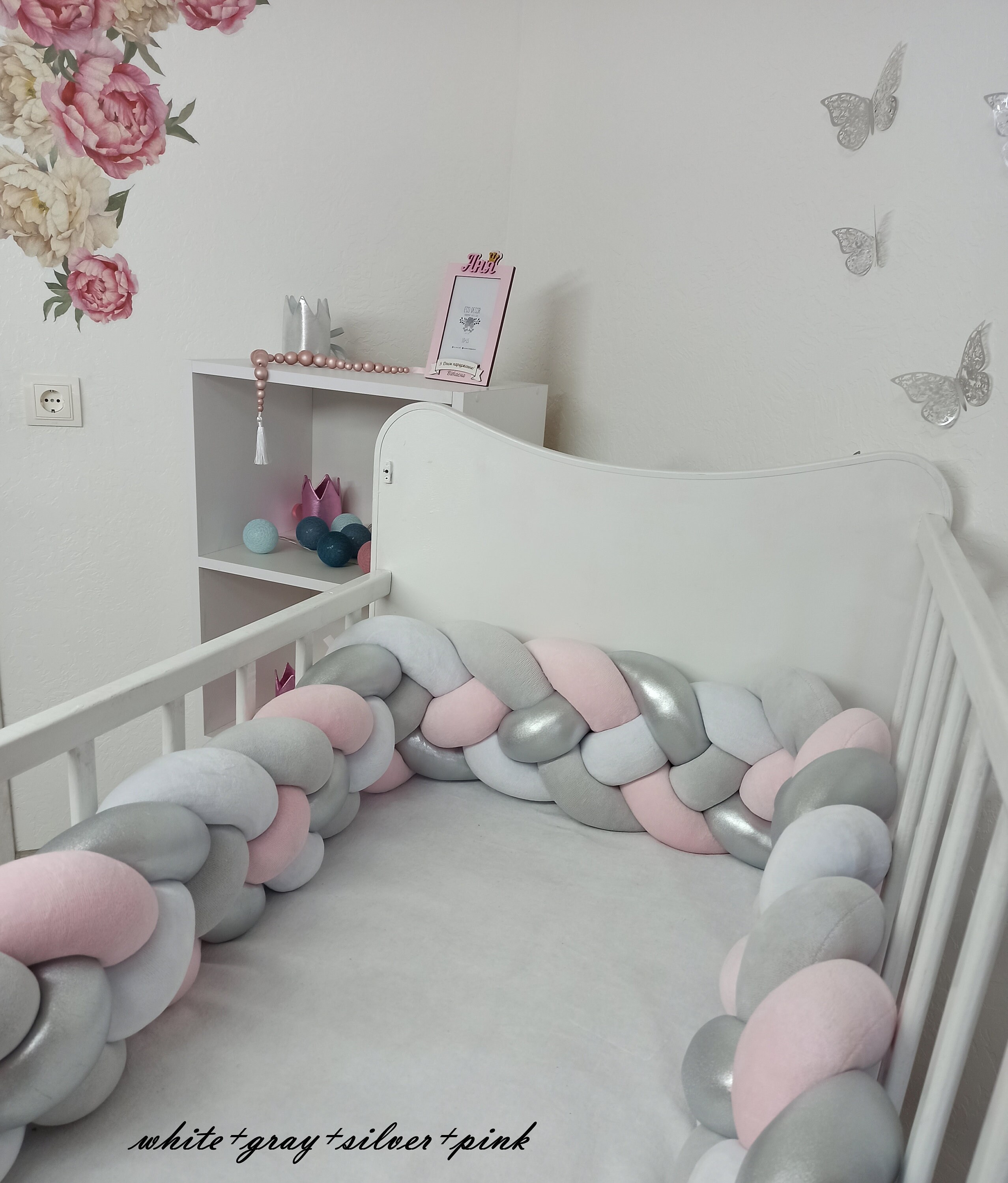 Knotted Cot Bumper Decorative Pillow Bedding cradle bumper Etsy