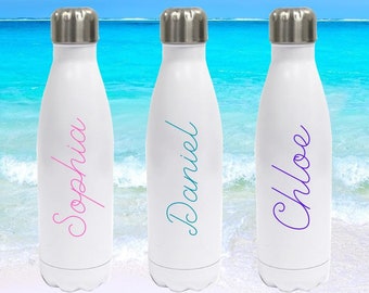 Personalised Water Bottle, Holiday, Beach, Days Out, School, College, University