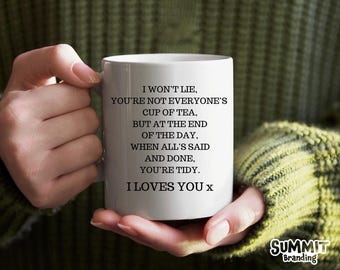 I Loves you Mug, Nessa, Funny Mug, Gavin and Stacey, Smithy Mug, Cup, Novelty Mug, Printed Mug, Tidy, Cup of Tea, Valentines, Love