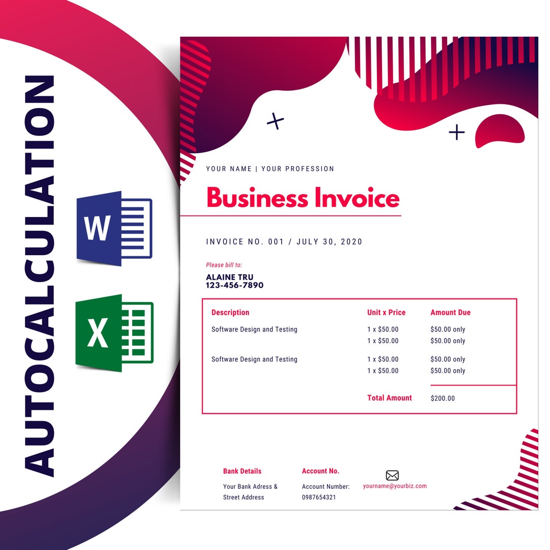 Free Ms Excel Invoice Template