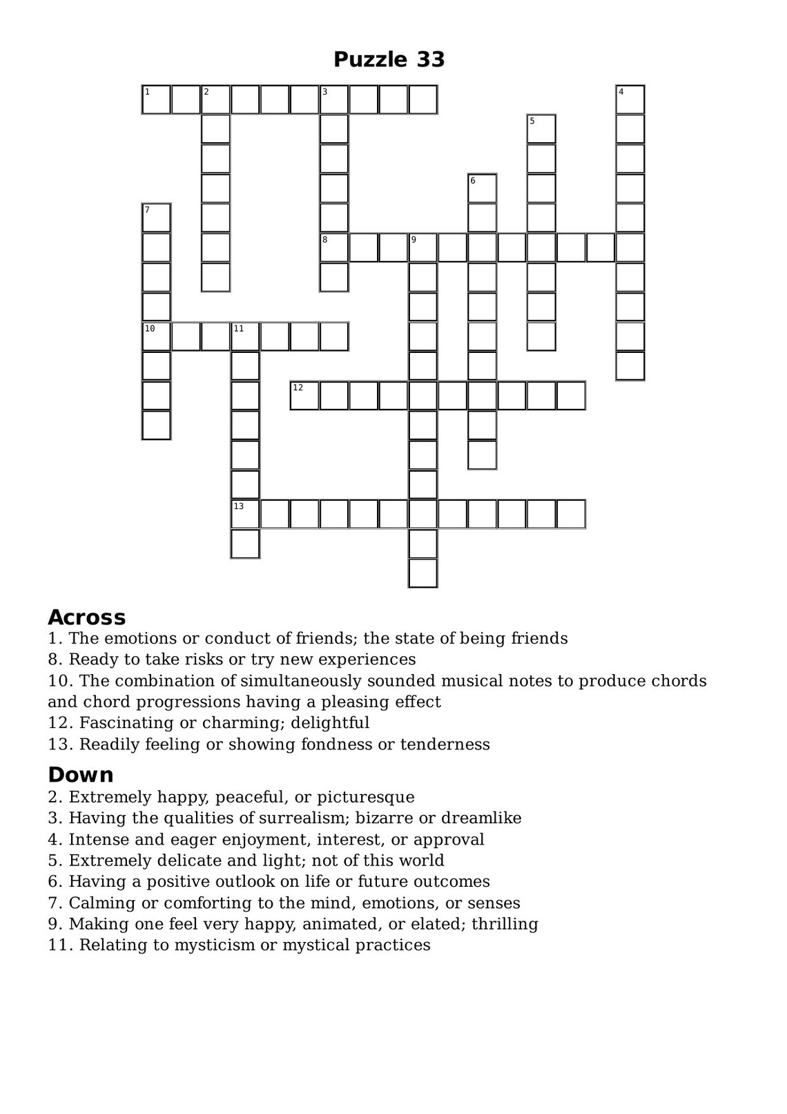 33 Small Crossword Puzzles With Answers. PDF Crossword Printable ...