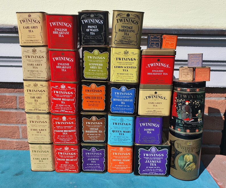 Twining Tea Labels Lot of Twinings London England Vintage Tea Tins 1970s and 1980s - Etsy