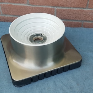 Vintage design applique wall lamp , by Targetti , made in Italy originale of 1970s , alluminium and glazed metal , space age.