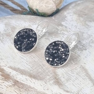 Small round Swarovski Crystal  drop Earrings, sparkly crystal earrings