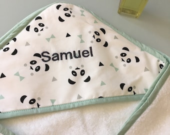 personalized baby bath cape