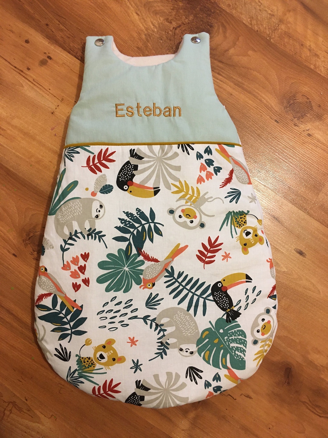 Combinaison Gigoteuse Bébé Personnalisée Avec Prénom - Modèle Petit Lapin à Capuche - Taille 0 à 18 Mois - 2