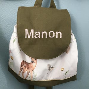 sac enfant animaux de la forêt