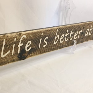 Life is Better at Deer Camp - Sign for Your Home, Wood Sports Sign Stained, Hunting Camp Sign, Deer Hunters Sign, Rustic Wall Hanging