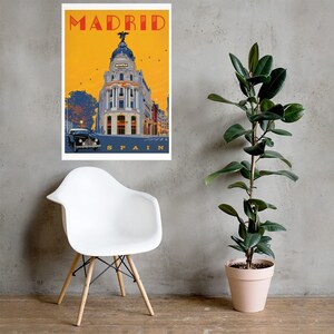 Póster vintage turismo de Madrid
