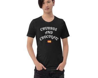 Camiseta de manga corta unisex "churros and chocolate"