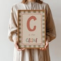 Baby Name Sign – Custom Nursery Name Poster, Personalized Gift for Boy Room Decor, Initial Print for Kids Name Art (Digital Download) product logo