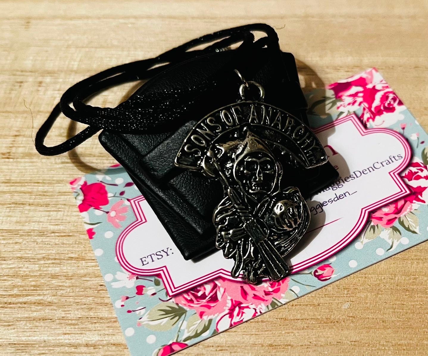 Sons of Anarchy Necklace Keyring ~ Keychain ~ Skull Rider