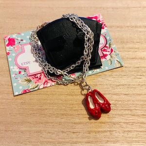 Ruby Slippers Necklace; Red Shoes  ~ David Bowie ~ Dorothy ~ No Place Like Home ~ OZ