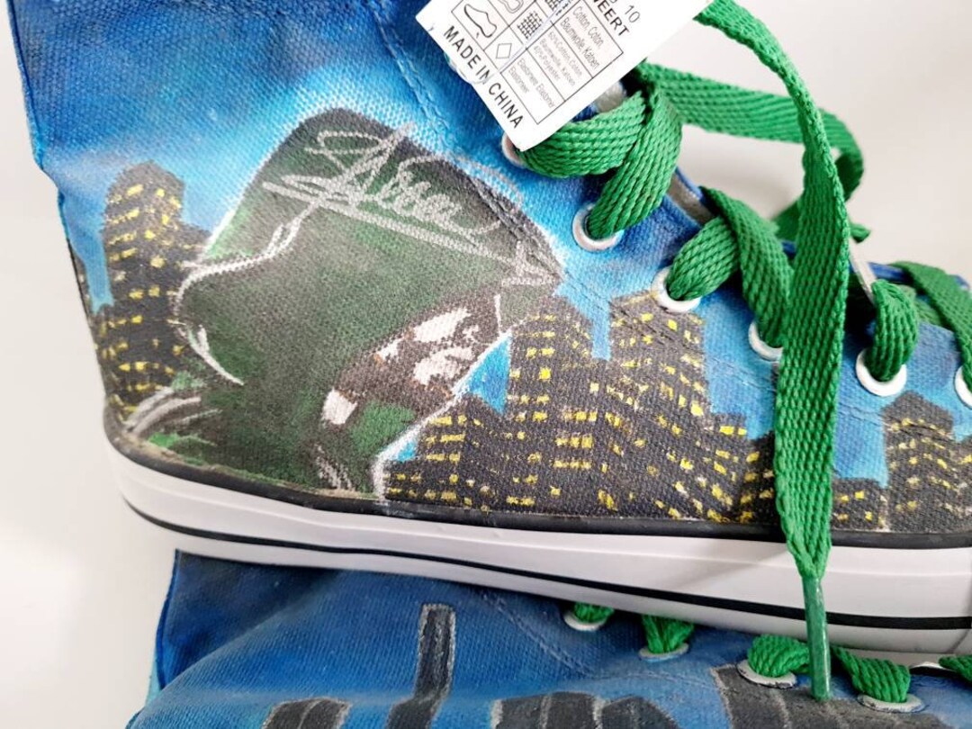 Green Arrow Deathstroke zapatos de pintura a mano firmados