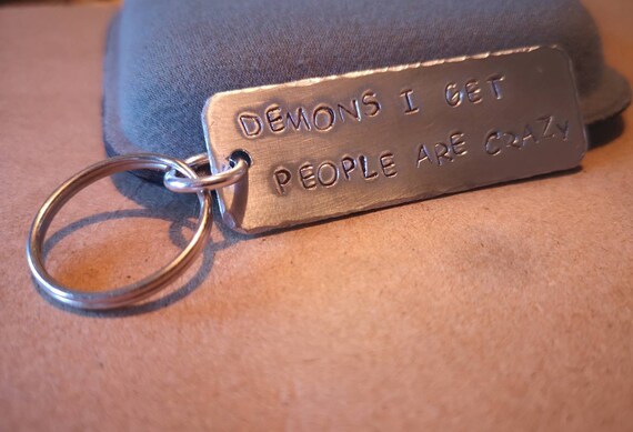 Keychain - Rectangle - Idjit - Leather Keychain - Rectangle - Idjit - Leather