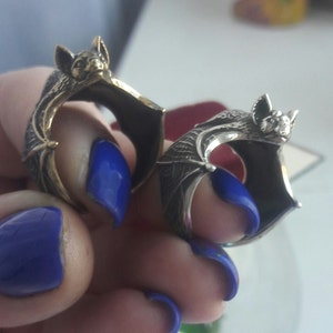 The Magical Occult  Ring Set pendant+sterling silver earrings The mouse is a vampire necklace A gift for women Viking ring  Sterling silver