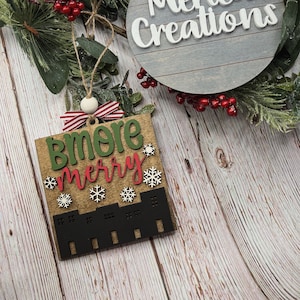BMORE Merry Christmas Ornament, Maryland Christmas Ornament, Baltimore Christmas Ornament, Tree Decoration, Maryland Flag, Maryland Crab