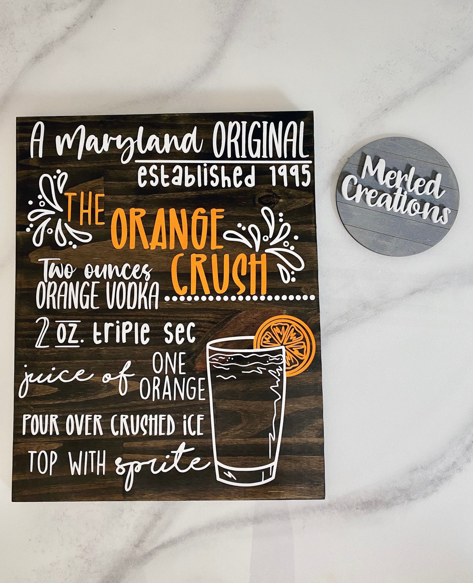 Maryland Orange Crush Wall Decor Maryland Orange Crush Sign Etsy