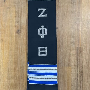 Handwoven Kente Cloth - Zeta Phi Beta - Stole Sash