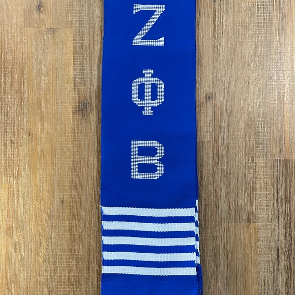 Handwoven Kente Cloth - Zeta Phi Beta - Stole Sash