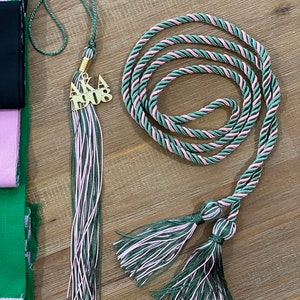 AKA Tassel/Cord Graduation Set with Gold Charm