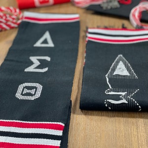 Handwoven Kente Cloth - Delta Sigma Theta - Delta - Stole Sash