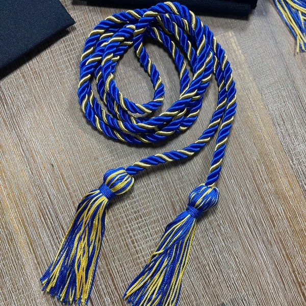 Graduation Cord - Royal Blue and Gold