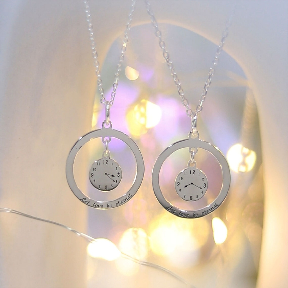 Clock Time NecklaceCustom NecklacePersonalize Etsy