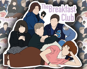 The Breakfast Club Gang Sticker, High Quality Gloss Sticker, 90s Movie sticker, John Hughes movie, Gift for movie lovers, Sticker gift ideas