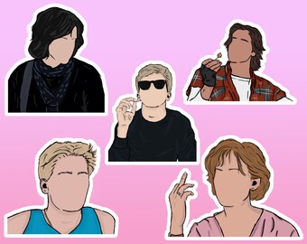 The Breakfast Club 5 Stickers, High Quality Gloss Sticker, 90s Movie sticker, John Hughes movie, Gift for movie lovers, Sticker gift ideas