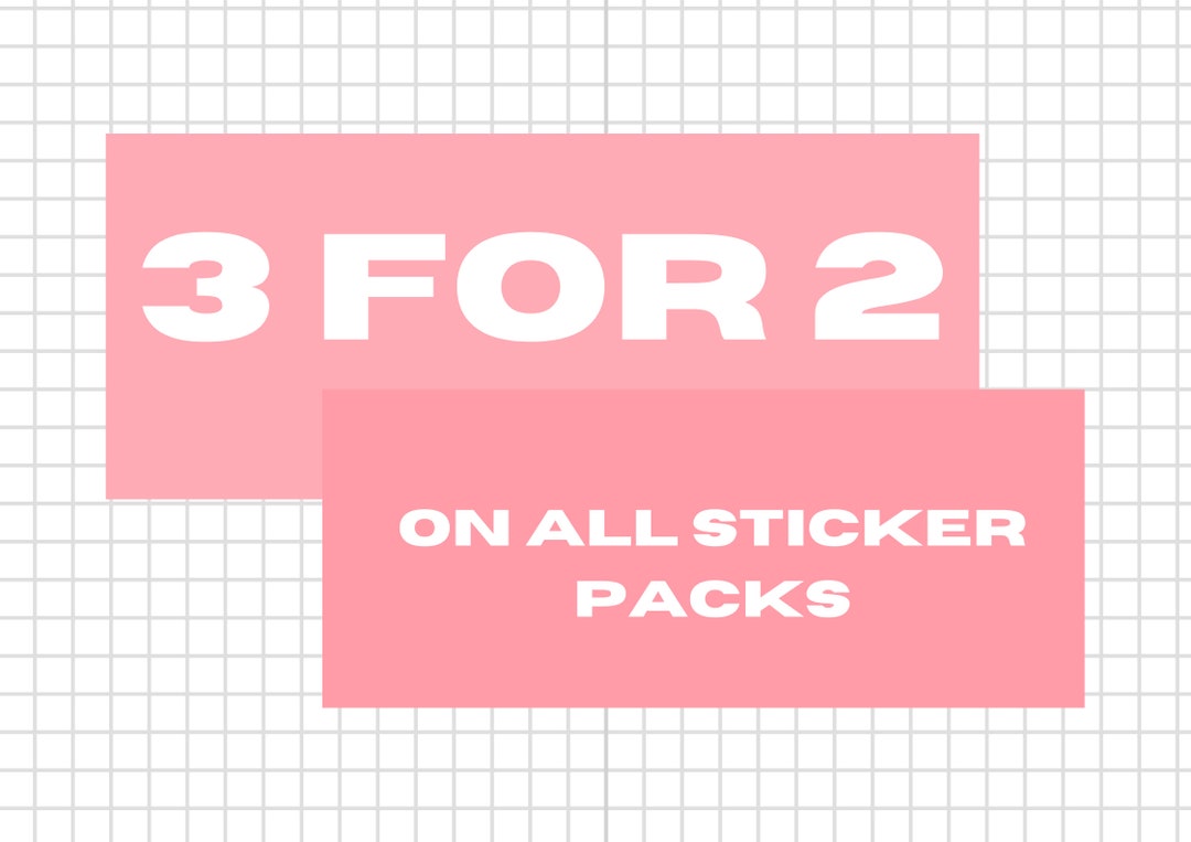 3 FOR 2 Stickers, High Quality Gloss Stickers, 3 Packs for 2, Any 3 ...